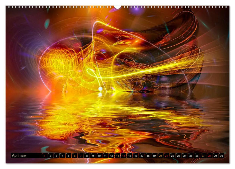 Reflections - digital color games (CALVENDO wall calendar 2024) 