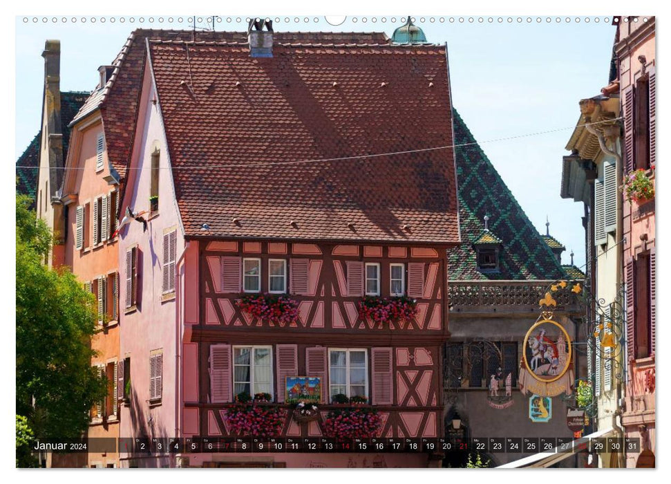 Colmar en Alsace - vue sur la rue (Calendrier mural CALVENDO 2024) 