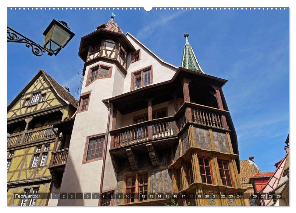 Colmar en Alsace - vue sur la rue (Calendrier mural CALVENDO 2024) 
