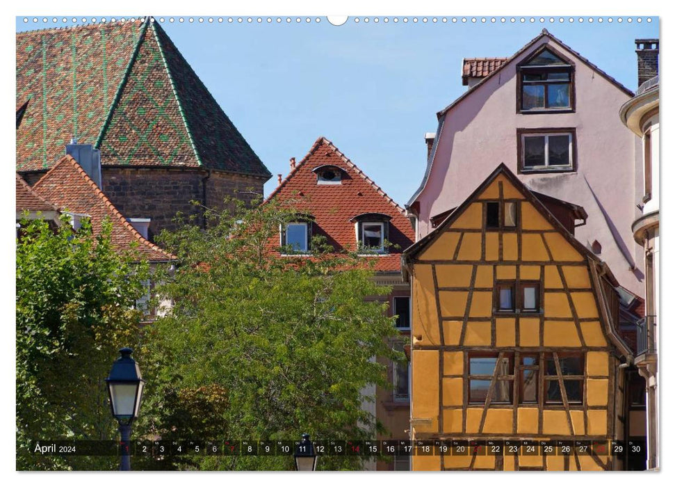 Colmar en Alsace - vue sur la rue (Calendrier mural CALVENDO 2024) 