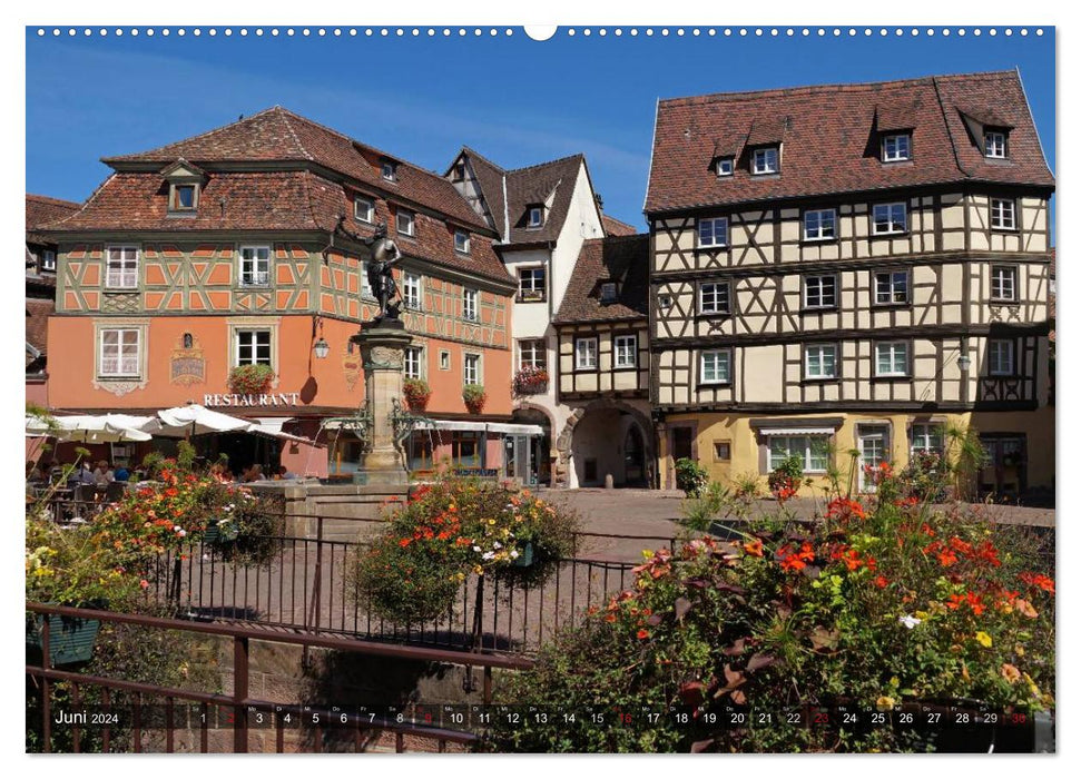 Colmar en Alsace - vue sur la rue (Calendrier mural CALVENDO 2024) 