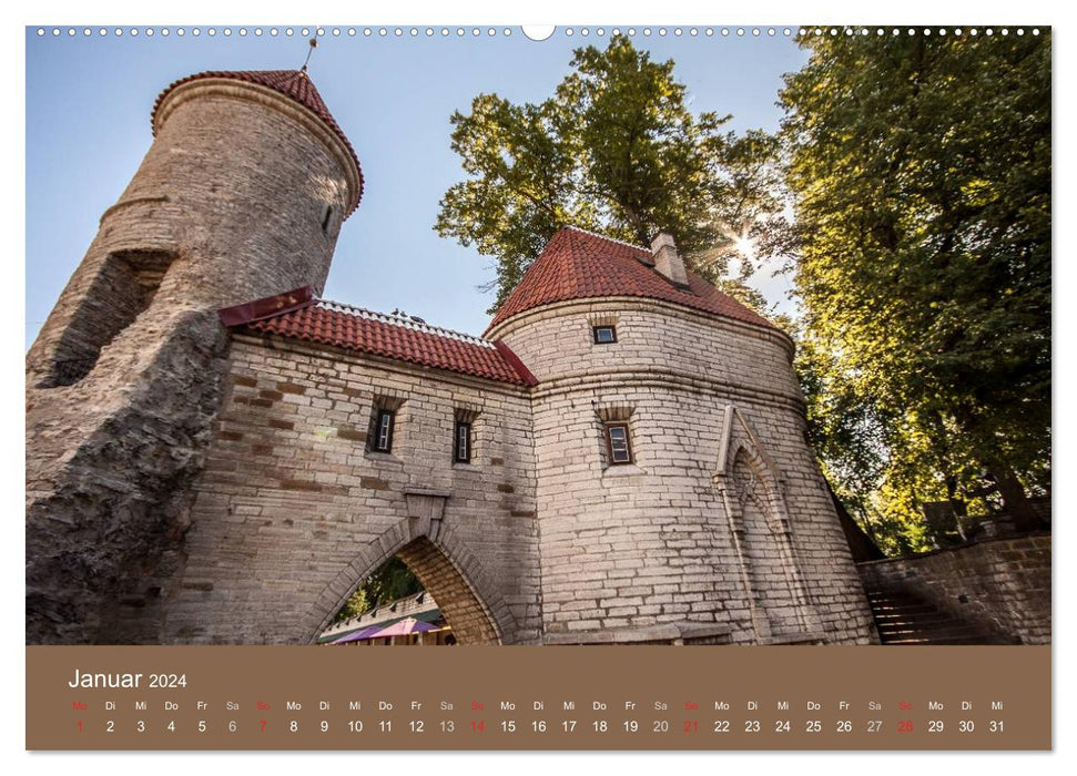 Tallinn - Streifzug durch die Altstadt (CALVENDO Wandkalender 2024)