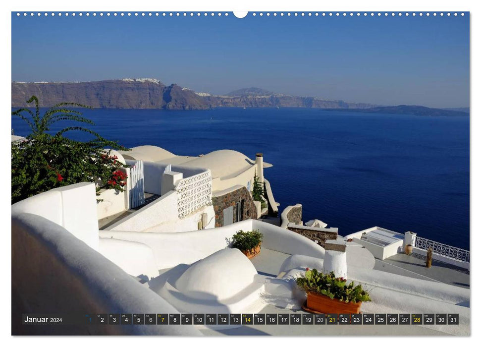 Santorini und seine Vielfalt (CALVENDO Wandkalender 2024)