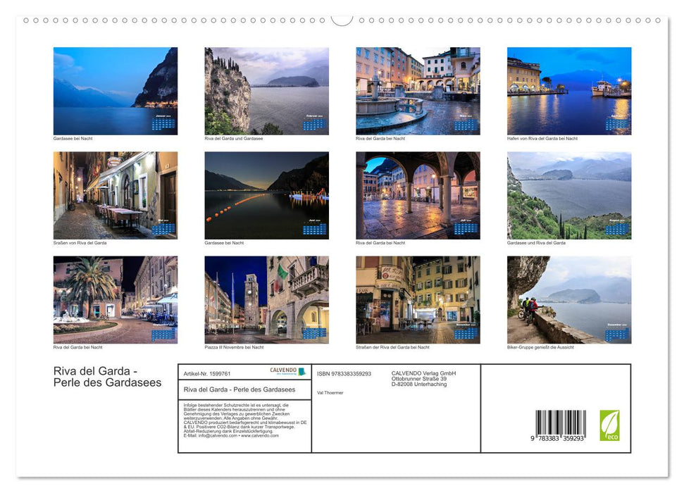 Riva del Garda - Perle des Gardasees (CALVENDO Premium Wandkalender 2024)