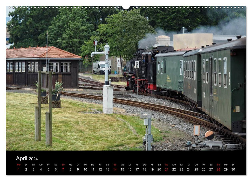 Une année avec le chemin de fer à voie étroite de Zittau (calendrier mural CALVENDO 2024) 