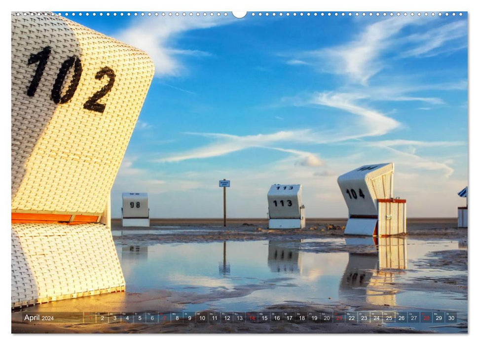 North Frisia darkly colorful – between Tönning and Sankt Peter-Ording (CALVENDO wall calendar 2024) 
