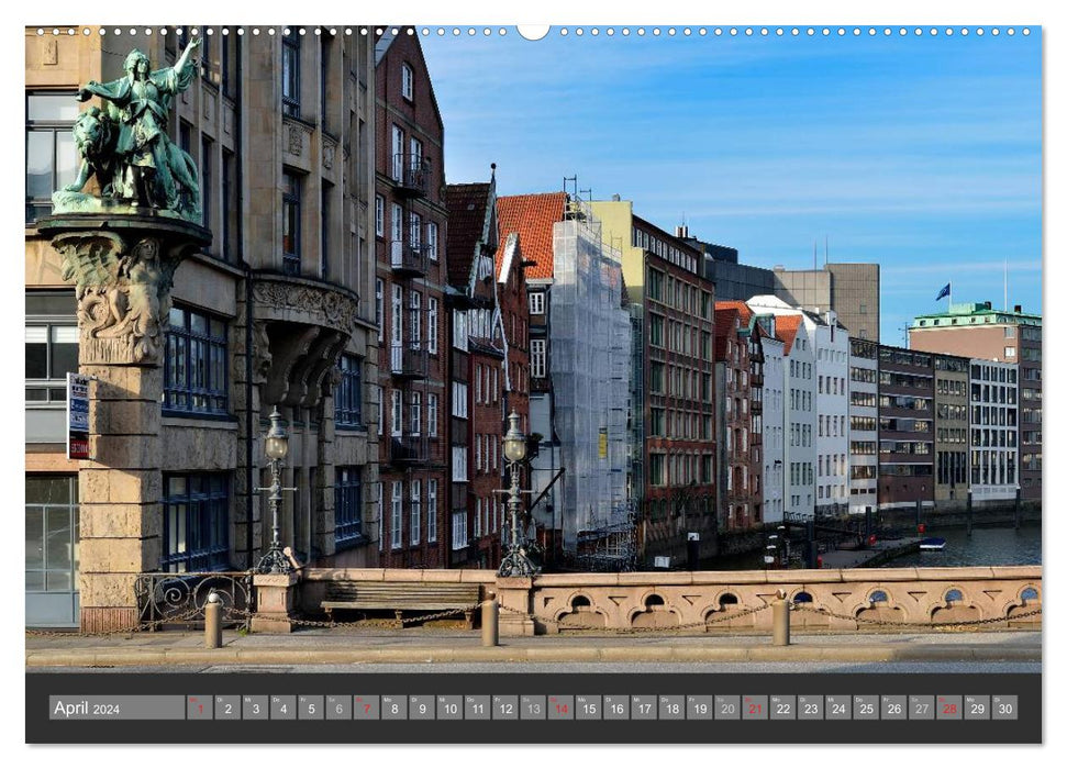 Hamburg. Stadt der Brücken (CALVENDO Premium Wandkalender 2024)