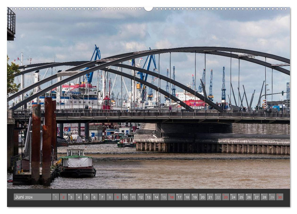 Hamburg. Stadt der Brücken (CALVENDO Premium Wandkalender 2024)