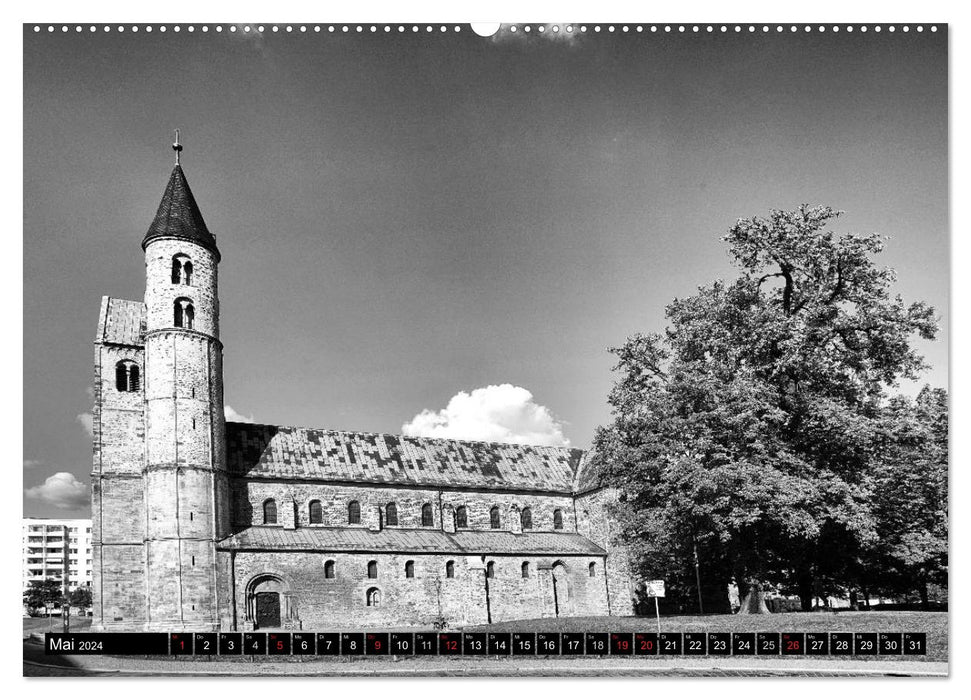 Magdeburg in Schwarz - Weiß (CALVENDO Wandkalender 2024)