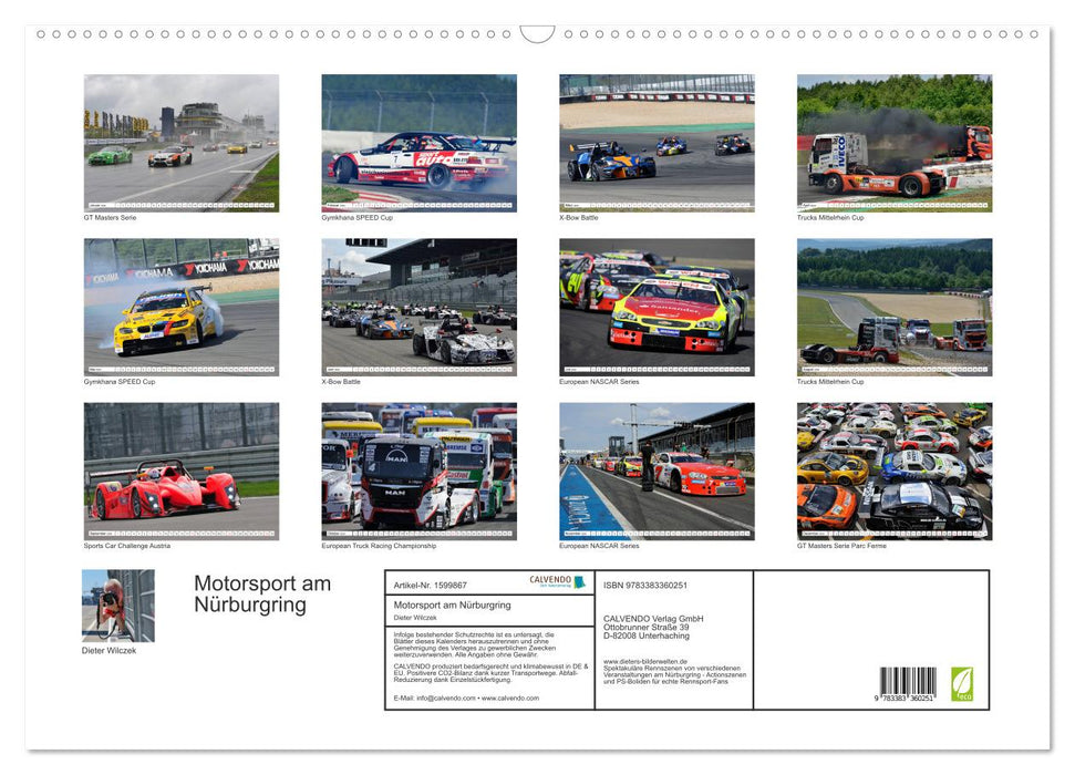 Motorsport am Nürburgring (CALVENDO Wandkalender 2024)