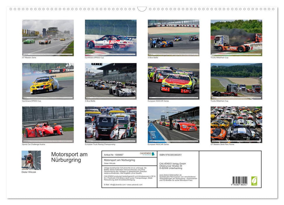 Sport automobile au Nürburgring (calendrier mural CALVENDO 2024) 