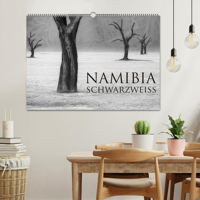 Namibia schwarzweiß (CALVENDO Wandkalender 2024)