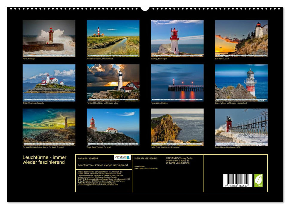 Leuchtürme - immer wieder faszinierend (CALVENDO Premium Wandkalender 2024)