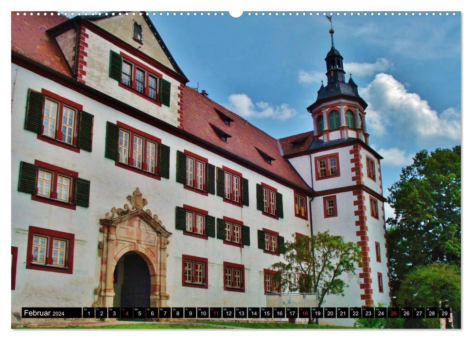 Voyage de châteaux et de palais à travers l'Allemagne (calendrier mural CALVENDO 2024) 