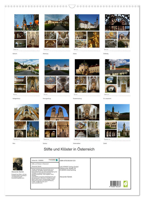Stifte und Klöster in Österreich (CALVENDO Wandkalender 2024)