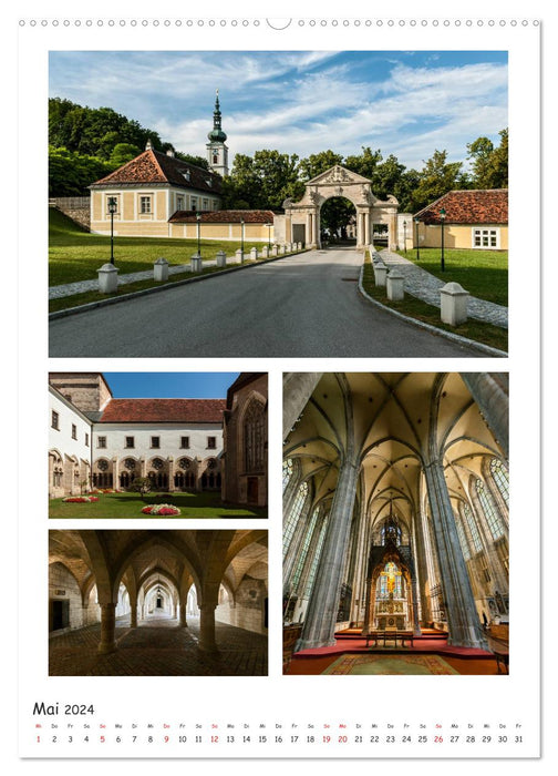 Monastères et monastères en Autriche (calendrier mural CALVENDO 2024) 
