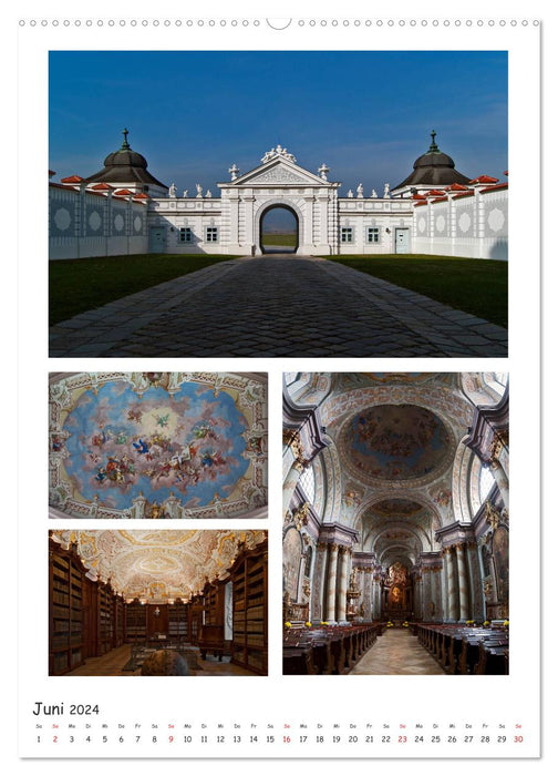 Monastères et monastères en Autriche (calendrier mural CALVENDO 2024) 