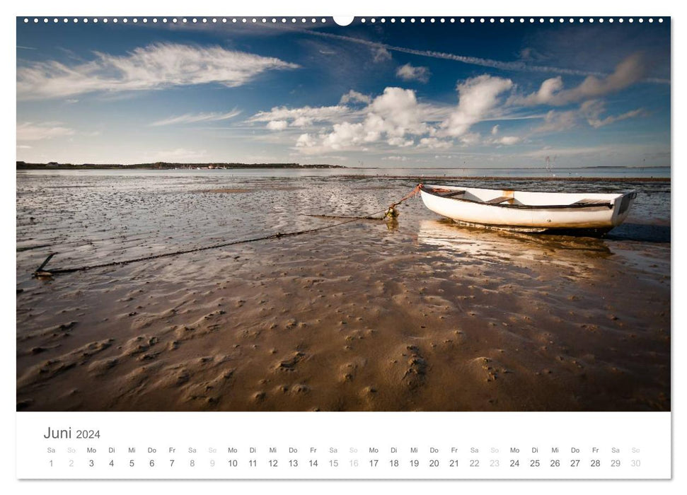 Îles de la Frise du Nord - Vasières colorées et paysages nuageux (Calendrier mural CALVENDO Premium 2024) 