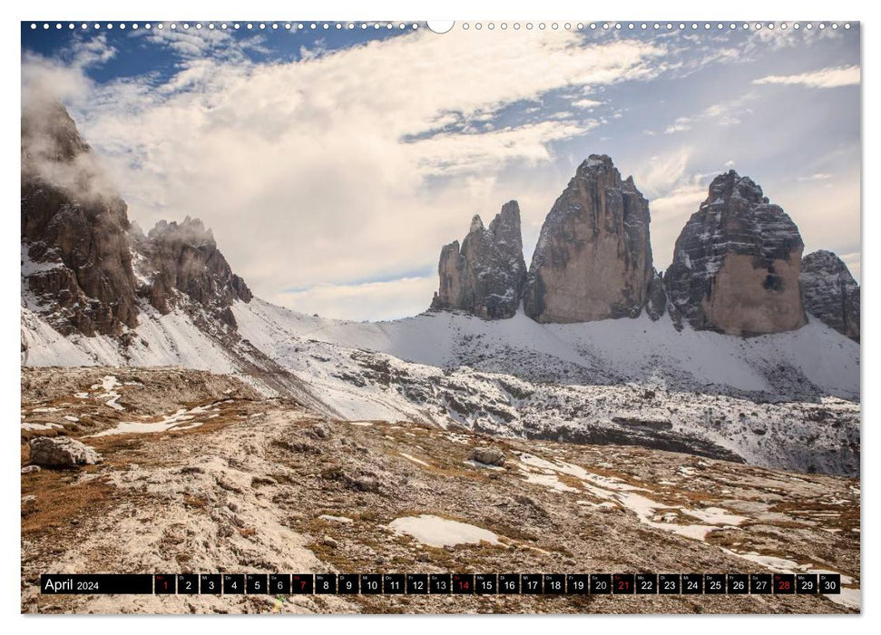 Dolomites - tour autour des Trois Sommets (Calendrier mural CALVENDO 2024) 