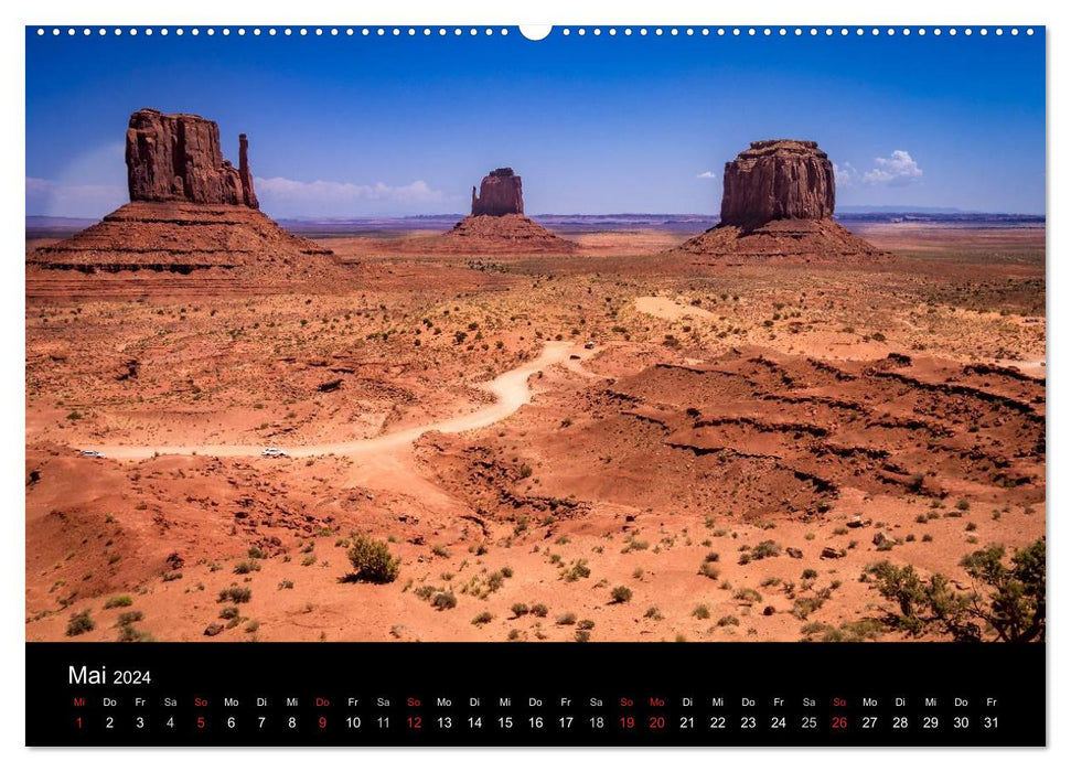 Bison, déserts et geysers. L’Ouest américain (Calvendo Premium Wall Calendar 2024) 