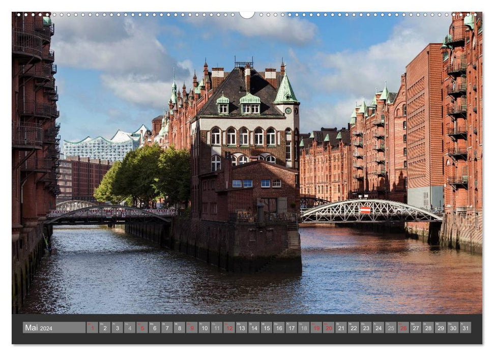 Hamburg. Stadt der Brücken (CALVENDO Wandkalender 2024)