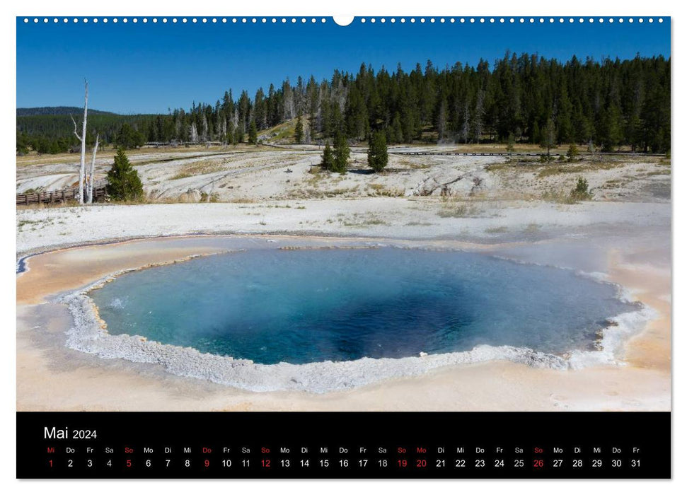 Yellowstone - Geysire und heisse Quellen (CALVENDO Premium Wandkalender 2024)