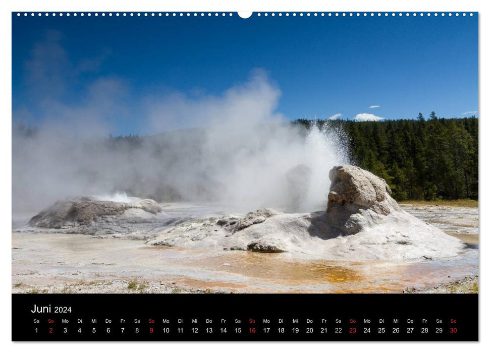 Yellowstone - geysers et sources chaudes (Calvendo Premium Wall Calendar 2024) 