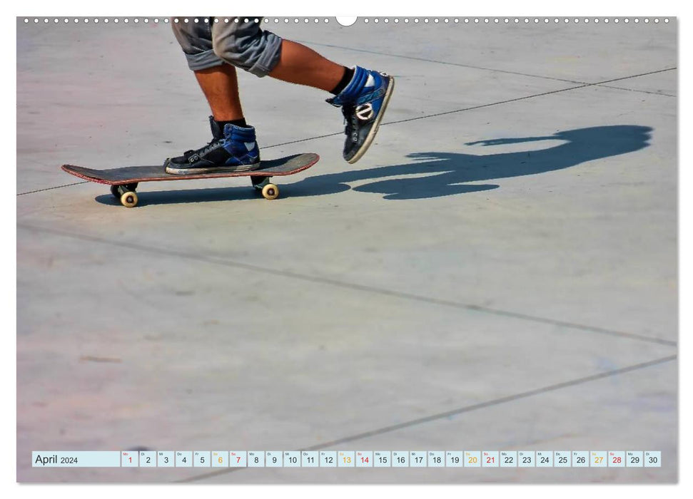 Le skateboard - pas pour les mauviettes (Calvendo Premium Wall Calendar 2024) 