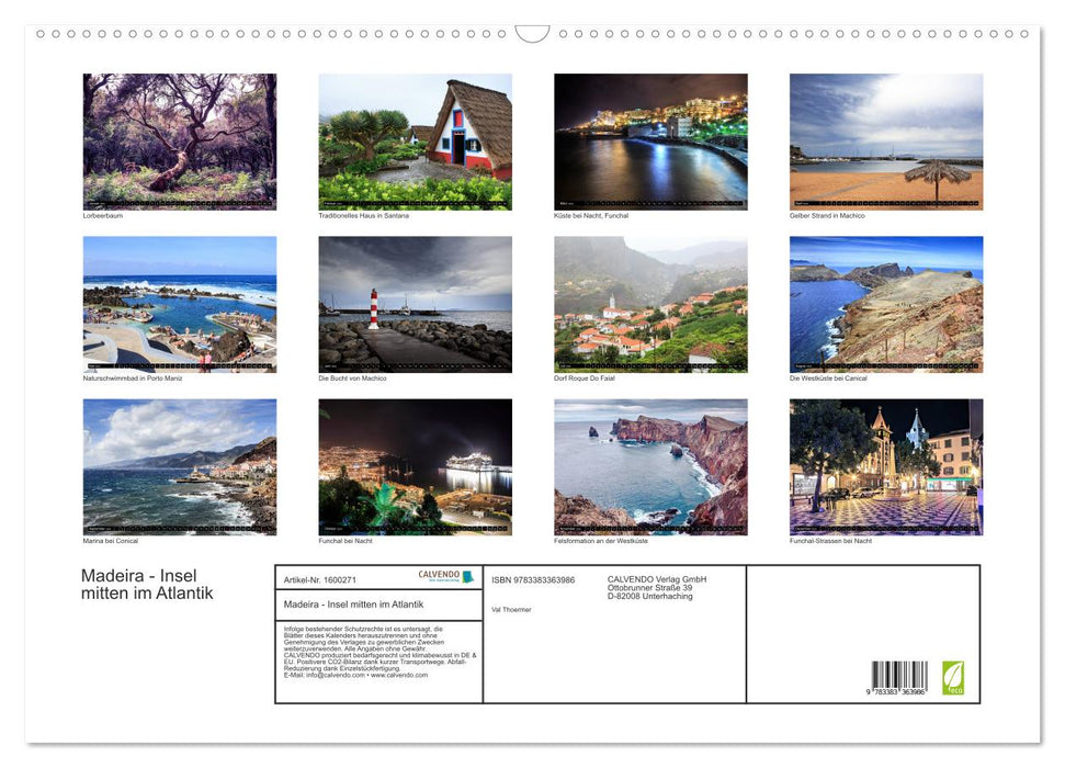 Madeira - Insel mitten im Atlantik (CALVENDO Wandkalender 2024)