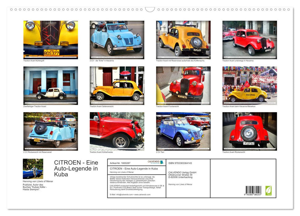 CITROEN - Eine Auto-Legende in Kuba (CALVENDO Wandkalender 2024)