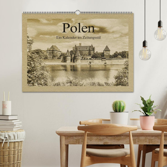 Pologne – Un calendrier au style journal (calendrier mural CALVENDO 2024) 