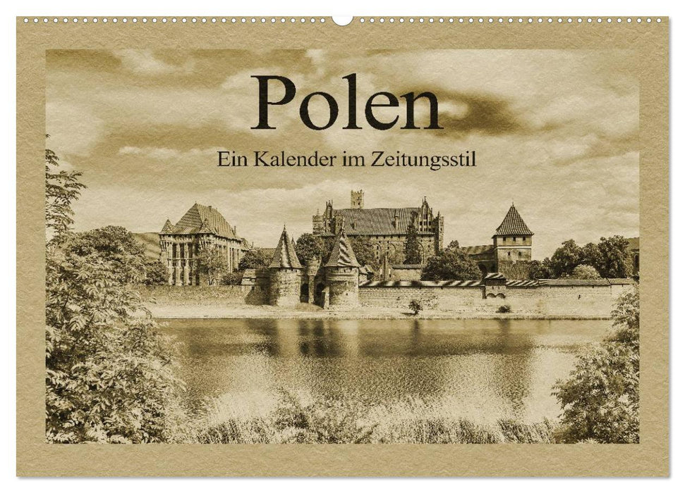 Pologne – Un calendrier au style journal (calendrier mural CALVENDO 2024) 