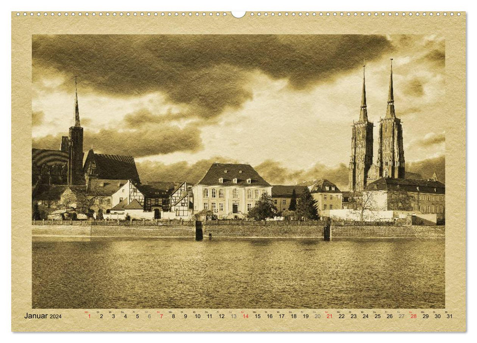 Pologne – Un calendrier au style journal (calendrier mural CALVENDO 2024) 