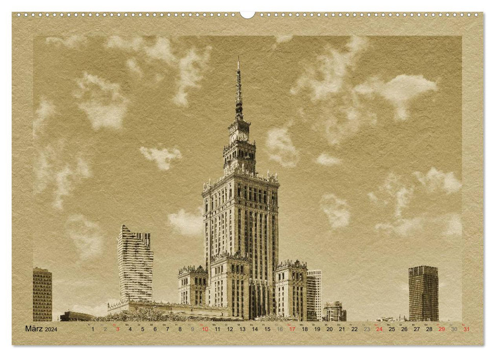 Pologne – Un calendrier au style journal (calendrier mural CALVENDO 2024) 