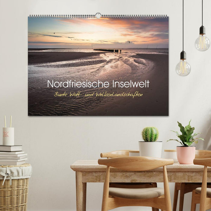 Monde insulaire de la Frise du Nord - vasières colorées et paysages nuageux (calendrier mural CALVENDO 2024) 