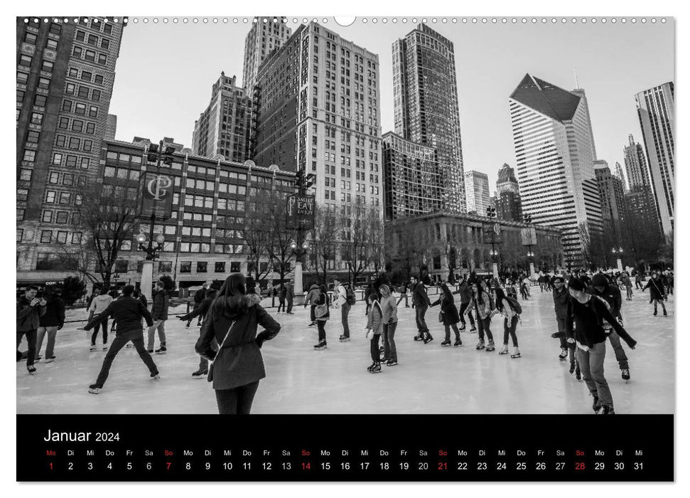 Icy Chicago (CALVENDO Wandkalender 2024)