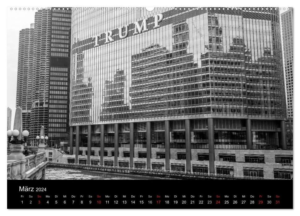 Icy Chicago (CALVENDO Wandkalender 2024)