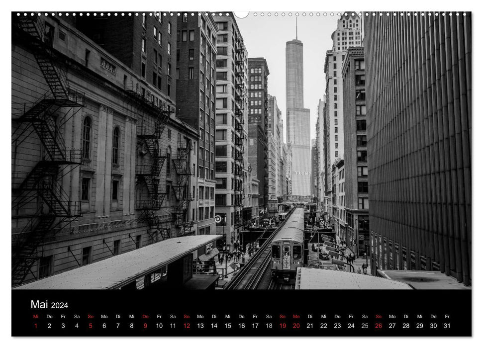 Icy Chicago (CALVENDO Wandkalender 2024)