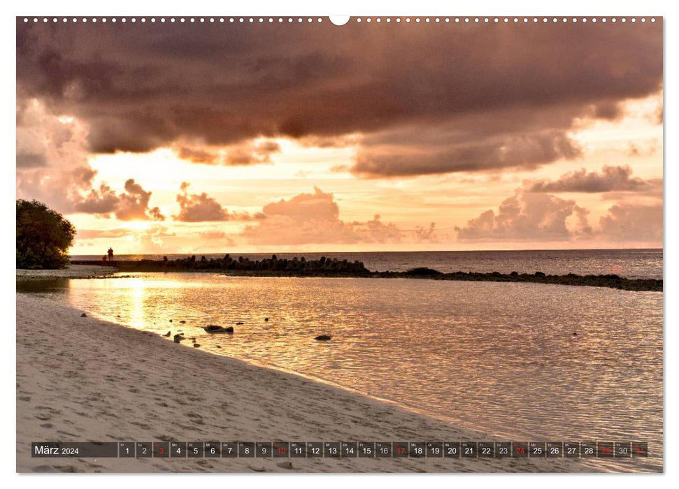 Maldives - Rêve d'île au paradis (Calendrier mural CALVENDO Premium 2024) 