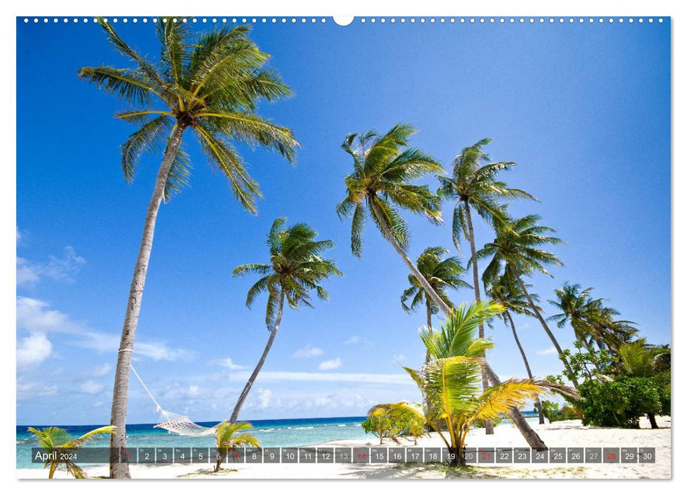 Maldives - Rêve d'île au paradis (Calendrier mural CALVENDO Premium 2024) 