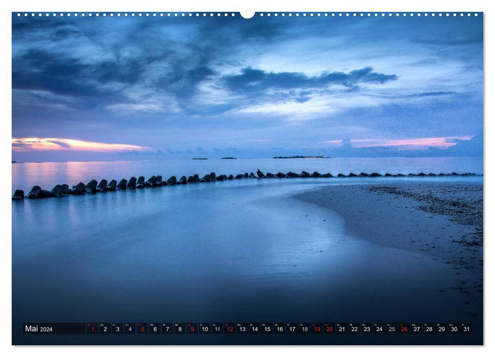 Maldives - Rêve d'île au paradis (Calendrier mural CALVENDO Premium 2024) 