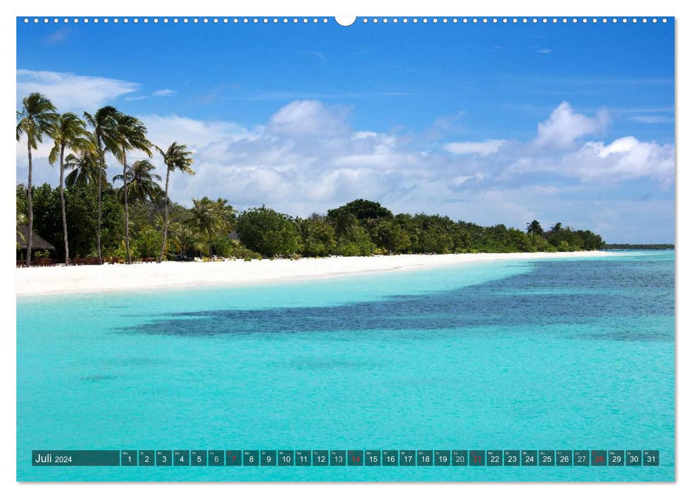 Maldives - Rêve d'île au paradis (Calendrier mural CALVENDO Premium 2024) 