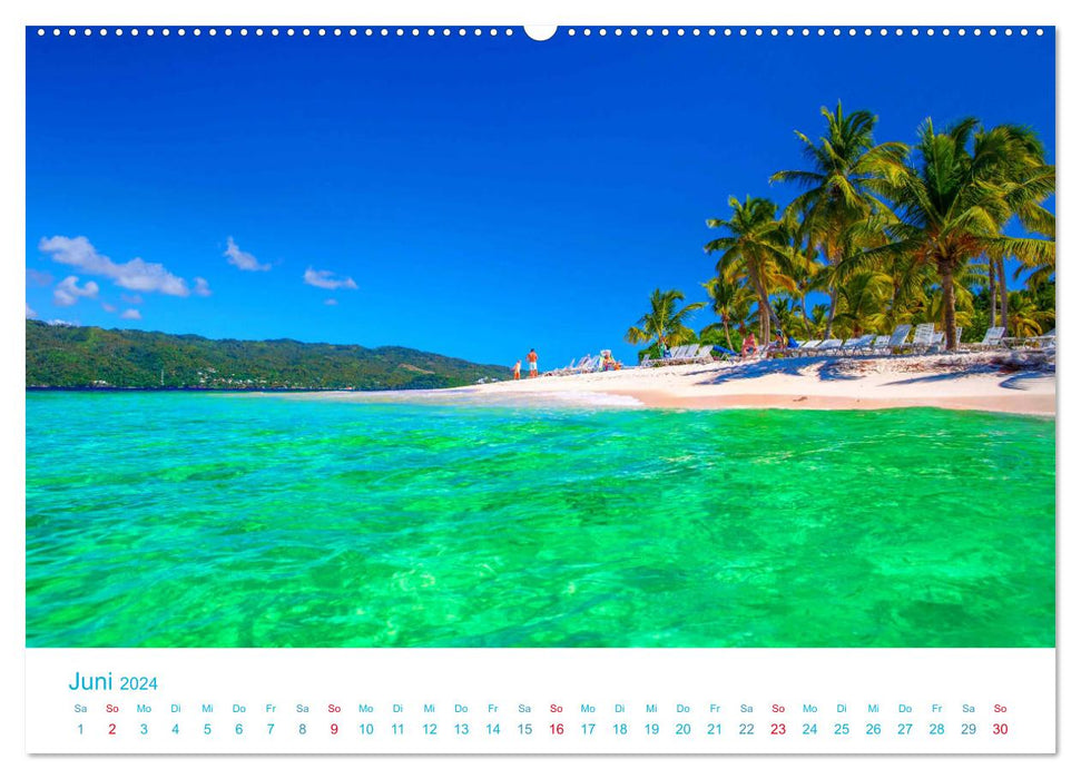 Sous les palmiers 2024. Impressions des plus belles plages du monde (Calendrier mural CALVENDO Premium 2024) 