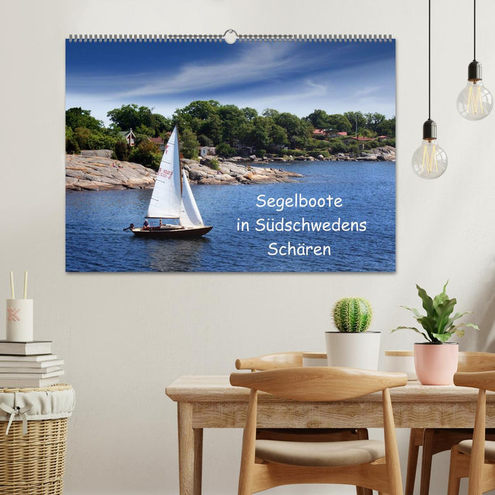 Voiliers dans l'archipel du sud de la Suède (calendrier mural CALVENDO 2024) 