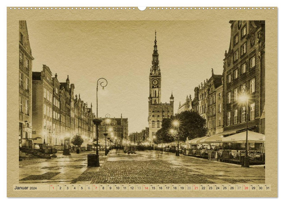 Gdansk – Un calendrier au style journal (calendrier mural CALVENDO 2024) 