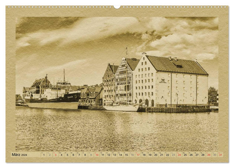 Gdansk – Un calendrier au style journal (calendrier mural CALVENDO 2024) 