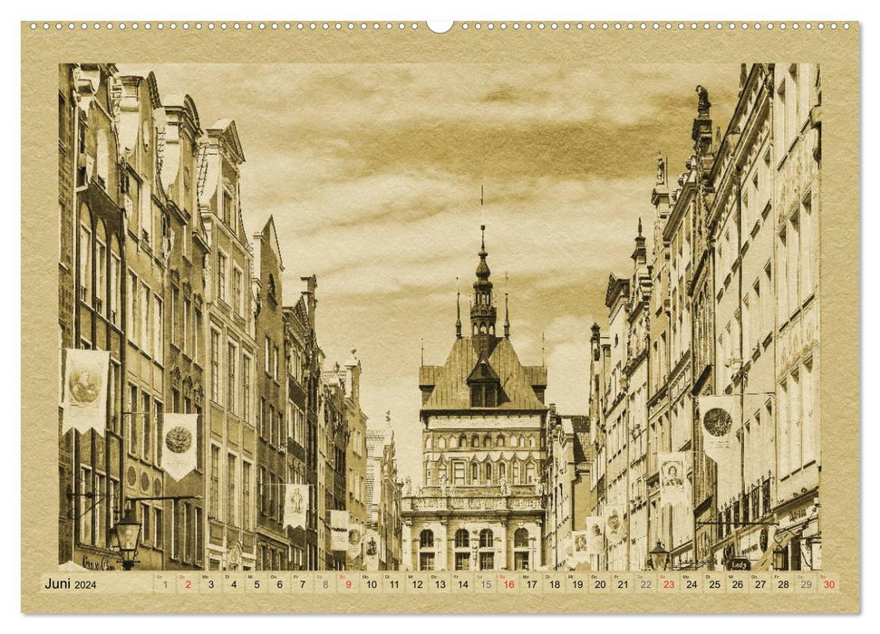 Gdansk – Un calendrier au style journal (calendrier mural CALVENDO 2024) 