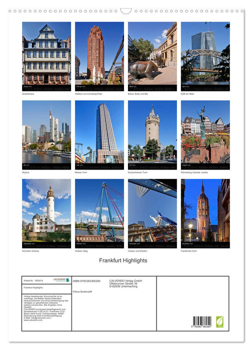 Frankfurt Highlights (CALVENDO Wandkalender 2024)