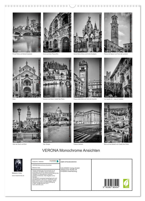VERONA Monochrome Ansichten (CALVENDO Premium Wandkalender 2024)
