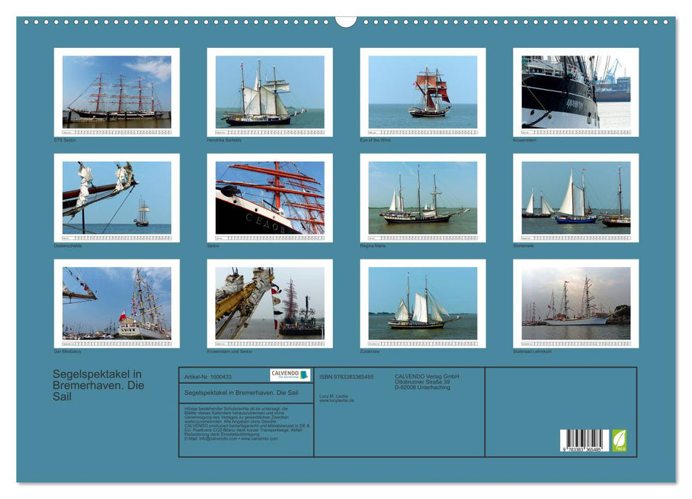 Sailing spectacle in Bremerhaven. The Sail (CALVENDO wall calendar 2024) 